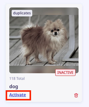 Activate alert