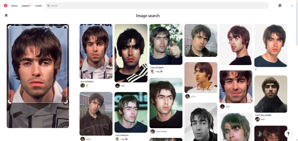 Pinterest Face Search Example