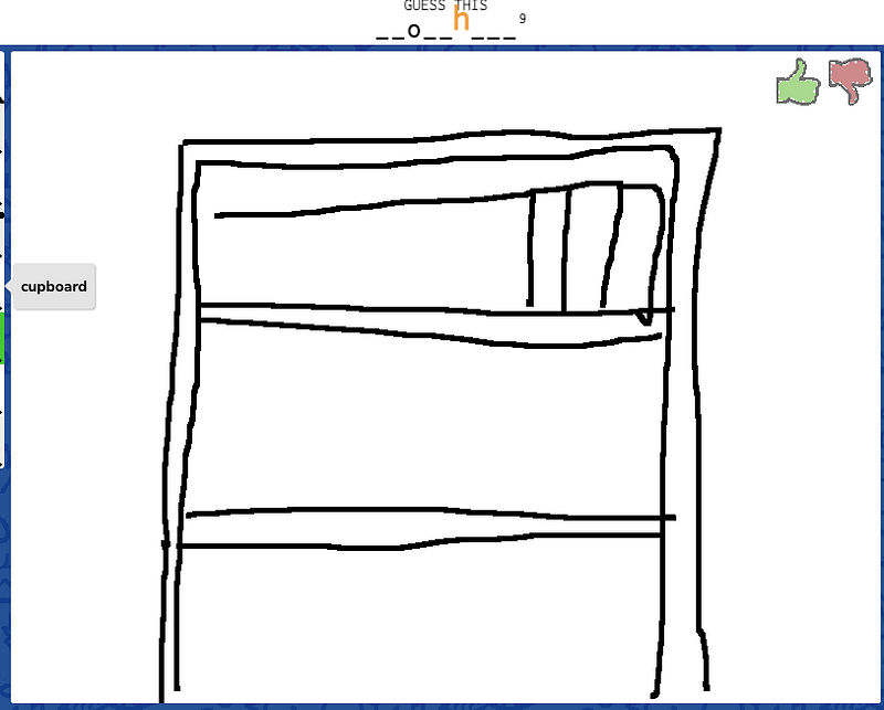 Screenshot of Skribbl.io showing a drawing and guessing round