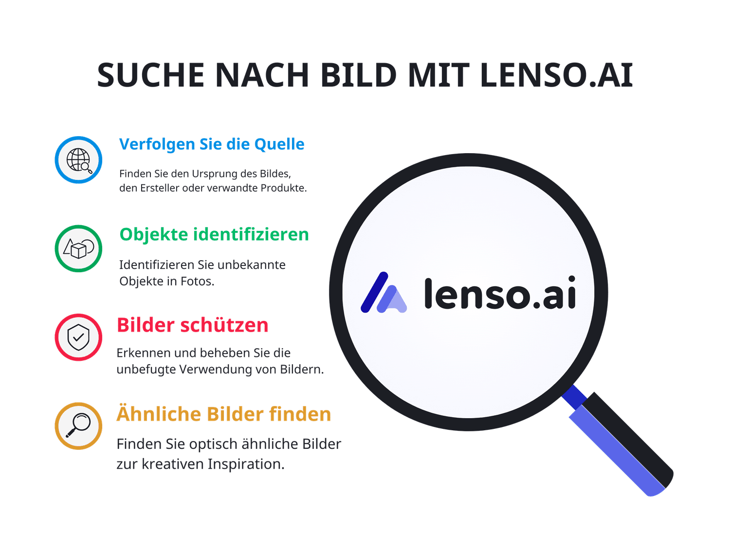 Suche nach Bildern mit lenso.ai