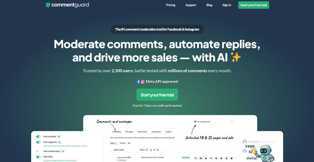 commentguard main page
