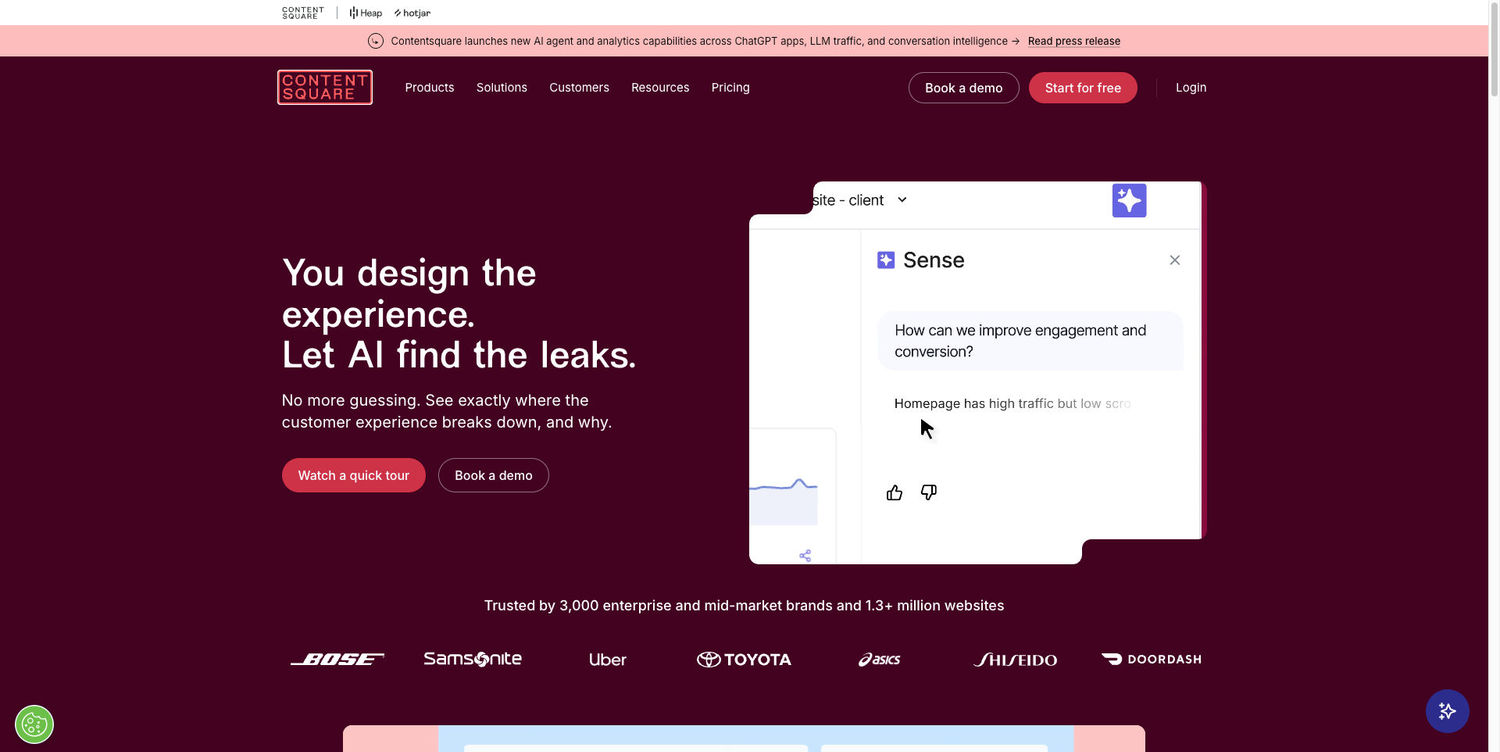 Plateforme d’analyse de sites web Contentsquare