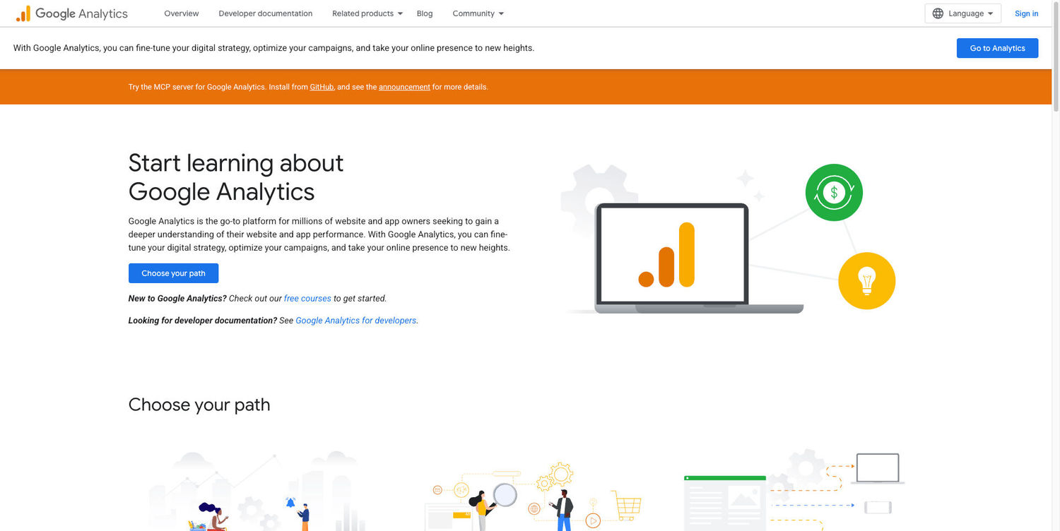 Plateforme d’analyse de sites web Google Analytics