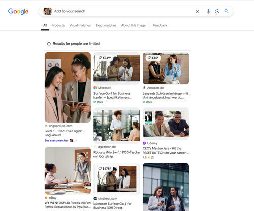 women Google Lens