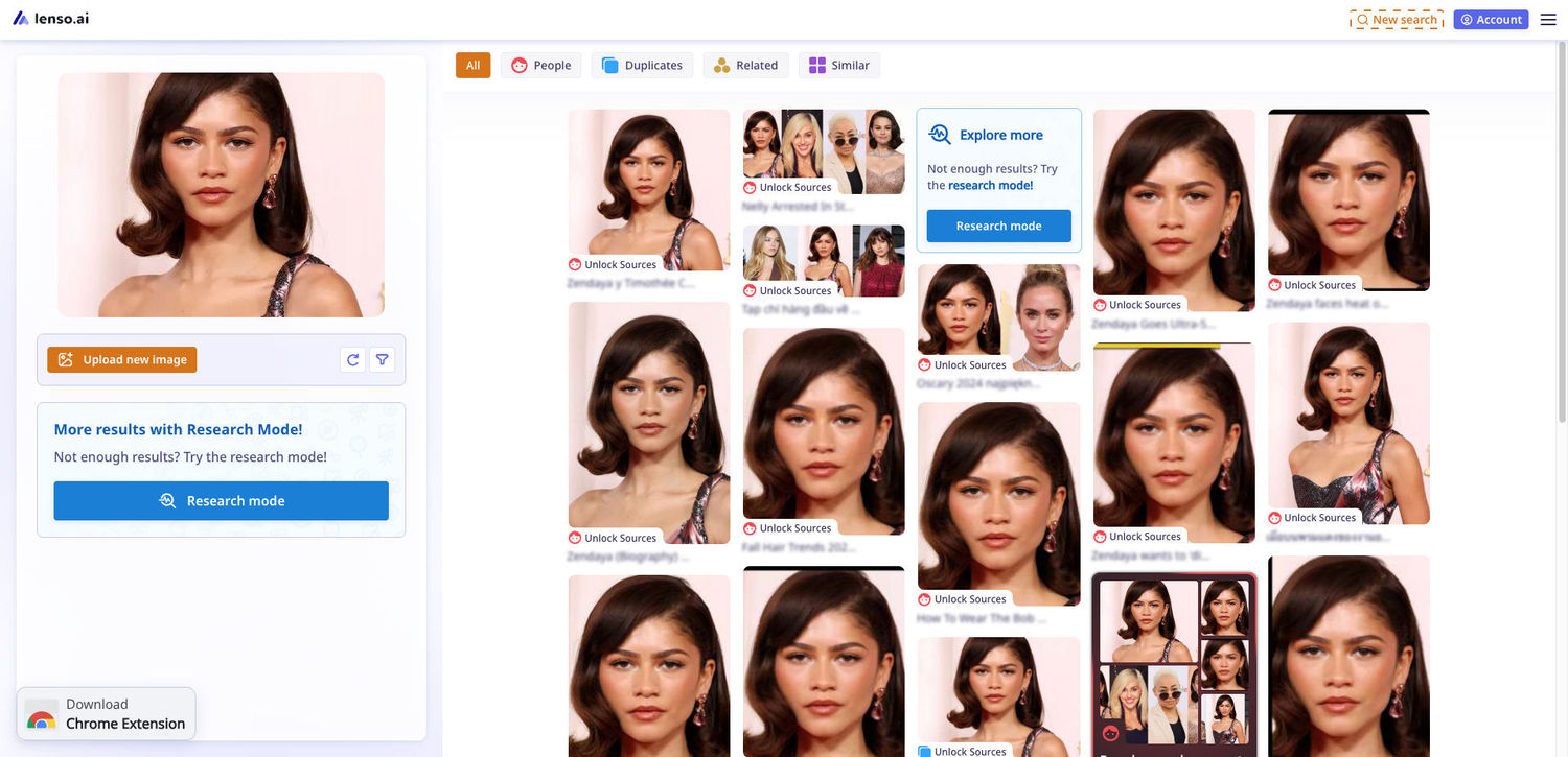 lenso.ai search for people